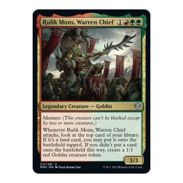 Rulik Mons, Warren Chief (DMU) #217 Uncommon (Lightly Played) Dominaria United Magic: The Gathering: 2022