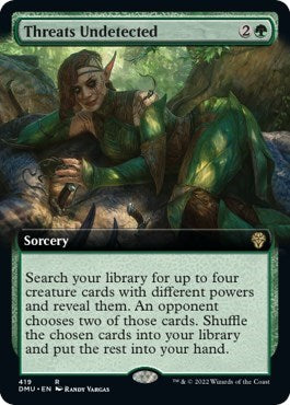 Threats Undetected Extended Art (DMU) #419 Rare (Foil Lightly Played) Dominaria United Magic: 2022