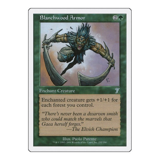 Blanchwood Armor (7ED) #232 Uncommon (Moderately Played) 7th Edition Magic: The Gathering: 2001