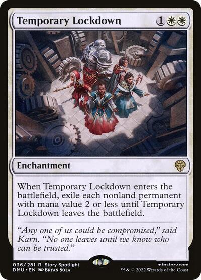 Temporary Lockdown (DMU) #36 Rare (Lightly Played) Dominaria United Magic: The Gathering: 2022