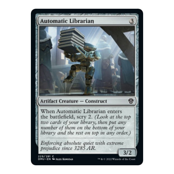 Automatic Librarian (DMU) #229 Common (Lightly Played) Dominaria United Magic: The Gathering: 2022