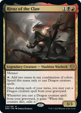 Rivaz of the Claw (DMU) #215 Rare (Lightly Played) Dominaria United Magic: The Gathering: 2022