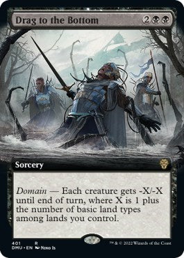 Drag to the Bottom Extended Art (DMU) #401 Rare (Lightly Played) Dominaria United Magic: The Gathering: 2022