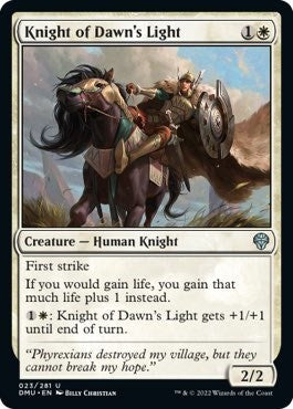 Knight of Dawns Light (DMU) #23 Uncommon Dominaria United Magic: The Gathering: 2022