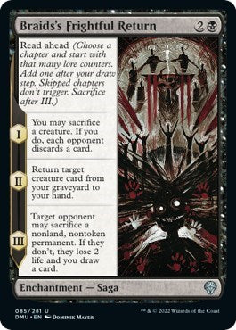 2022 Magic: Dominaria United (DMU) - Braidss Frightful Return (#85, Uncommon)