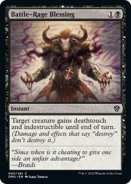 2022 Magic: Dominaria United (DMU) - Battle Rage Blessing (#80, Common)
