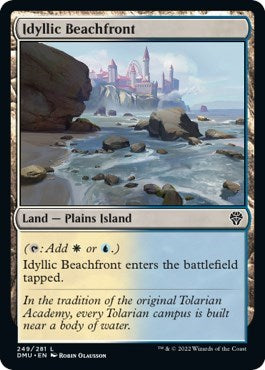 Idyllic Beachfront (DMU) #249 Land (Lightly Played) Dominaria United Magic: The Gathering: 2022