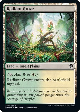 Radiant Grove (DMU) #253 Land Dominaria United Magic: The Gathering: 2022