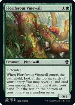 2022 Magic: Dominaria United (DMU) - Floriferous Vinewall (#163, Common)