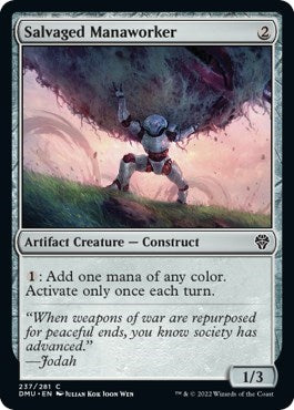 Salvaged Manaworker (DMU) #237 Common (Foil Lightly Played) Dominaria United Magic: The Gathering: 2022