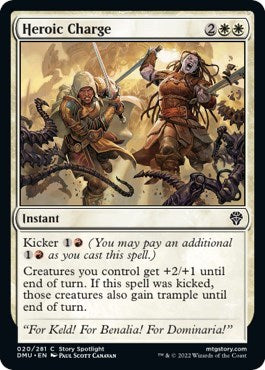 Heroic Charge (DMU) #20 Common (Lightly Played) Dominaria United Magic: The Gathering: 2022