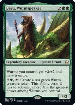 Baru Wurmspeaker (DMC) #26 Rare (Lightly Played) Commander: Dominaria United Magic: The Gathering: 2022