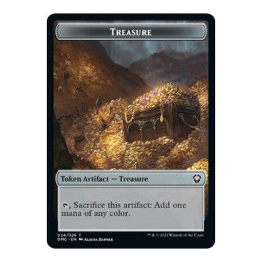 Treasure Token (DMC) #24 T (Lightly Played) Commander: Dominaria United Magic: The Gathering: 2022