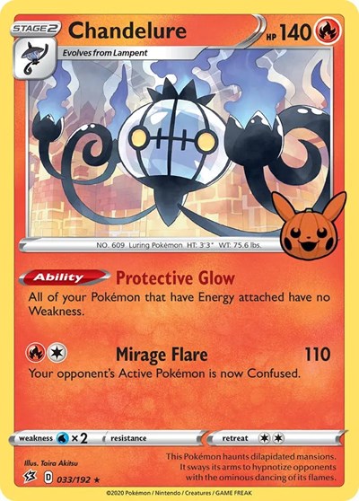 Chandelure (TTBB) #033/192 Promo Trick or Trade BOOster Bundle Pokemon: 2022