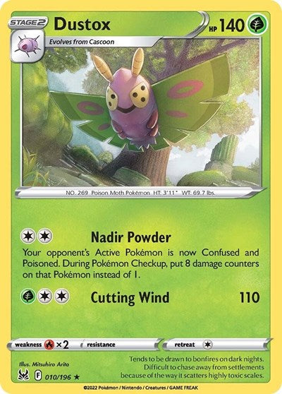 Dustox (SWSH11) #010/196 Rare (Near Mint) SWSH11: Lost Origin Pokemon: 2022