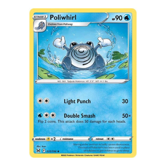 Poliwhirl (SWSH11) #031/196 Uncommon (Reverse Holofoil Lightly Played) SWSH11: Lost Origin Pokemon: 2022
