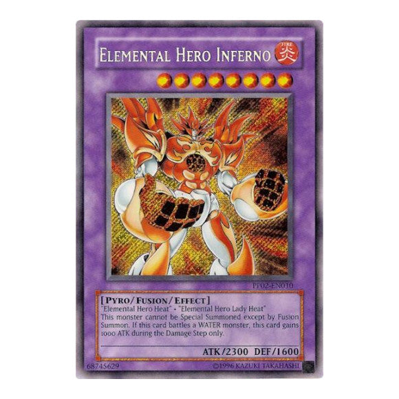 Elemental Hero Inferno (PP02) #PP02-EN010 Secret Rare (Unlimited Near Mint) Premium Pack 2 YuGiOh: 2008