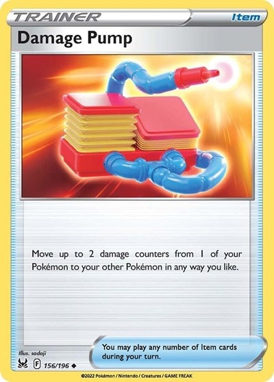 Damage Pump (SWSH11) #156/196 Uncommon (Reverse Holofoil Moderately Played) SWSH11: Lost Origin Pokemon: 2022