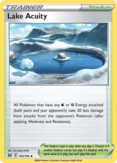 Lake Acuity (SWSH11) #160/196 Uncommon (Moderately Played) SWSH11: Lost Origin Pokemon: 2022