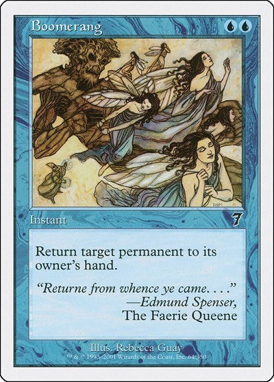 Boomerang (7ED) #64★ Common (Moderately Played) 7th Edition Magic: The Gathering: 2001