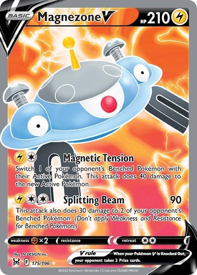 Magnezone V Full Art (SWSH11) #175/196 Ultra Rare (Holofoil Near Mint) SWSH11: Lost Origin Pokemon: 2022