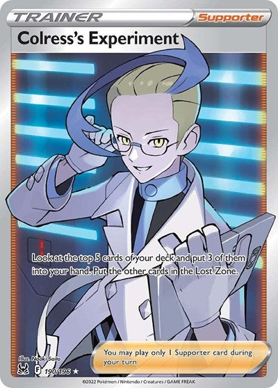 Colresss Experiment Full Art (SWSH11) #190/196 Ultra Rare (Holofoil Near Mint) SWSH11: Lost Origin Pokemon: 2022