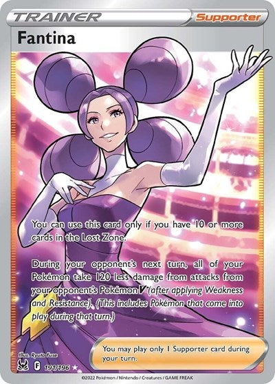 Fantina Full Art (SWSH11) #191/196 Ultra Rare (Holofoil Near Mint) SWSH11: Lost Origin Pokemon: 2022