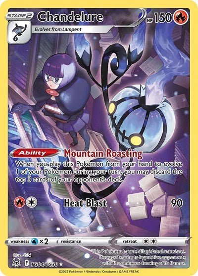 Chandelure (SWSH11: TG) #TG04/TG30 Ultra Rare SWSH11: Lost Origin Trainer Gallery Pokemon: 2022