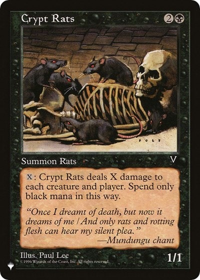 Crypt Rats (LIST) #VIS-55 Common (Lightly Played) The List Reprints Magic: The Gathering: 2026