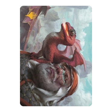 Dragon Whelp Art Card (Gold-Stamped Signature) (ASDMU) #29 Special (Lightly Played) Art Series: Dominaria United Magic: The Gathering: 2022