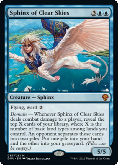 Sphinx of Clear Skies (PPDMU) #67p Mythic Rare (Foil Lightly Played) Promo Pack: Dominaria United Magic: The Gathering: 2022