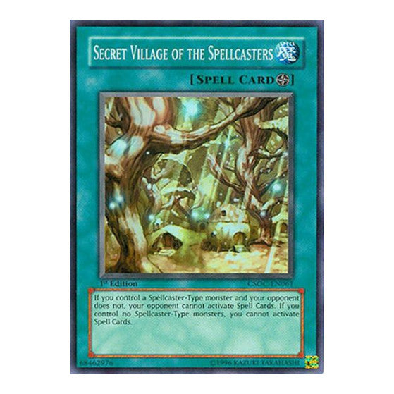 Secret Village of the Spellcasters (CSOC) #CSOC-EN061 Super Rare (1st Edition Damaged) Crossroads of Chaos YuGiOh: 2008