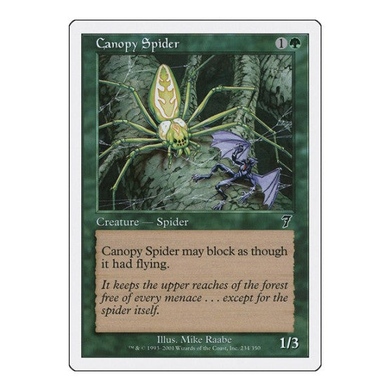 Canopy Spider (7ED) #234 Common (Moderately Played) 7th Edition Magic: The Gathering: 2001