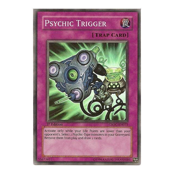 Psychic Trigger (CSOC) #CSOC-EN073 Super Rare (Unlimited Moderately Played) Crossroads of Chaos YuGiOh: 2008