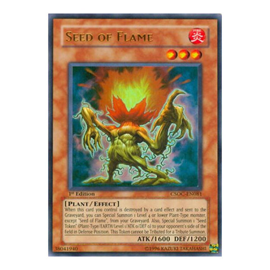 Seed of Flame (CSOC) #CSOC-EN081 Ultra Rare (Unlimited Near Mint) Crossroads of Chaos YuGiOh: 2008