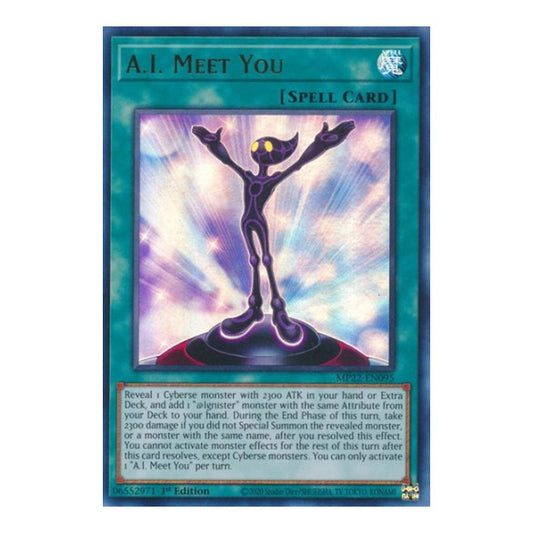 A.I. Meet You (MP22) #MP22-EN095 Ultra Rare (1st Edition Lightly Played) 2022 Tin of the Pharaoh's Gods YuGiOh: 2022