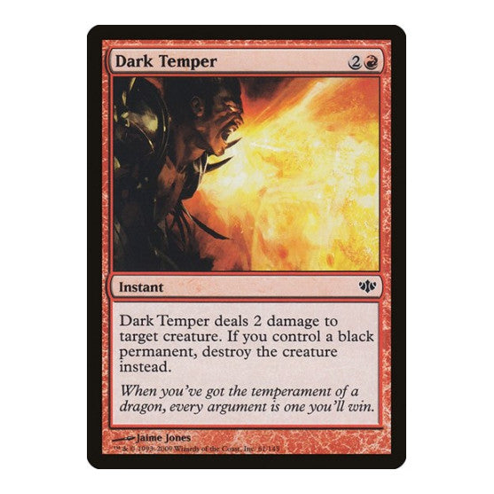 Dark Temper (CON) #61 Common (Heavily Played) Conflux Magic: The Gathering: 2009