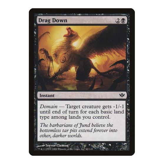 Drag Down (CON) #42 Common (Moderately Played) Conflux Magic: The Gathering: 2009