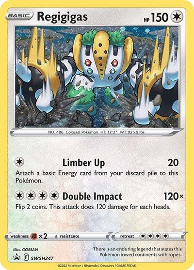 Regigigas SWSH247 Cosmos Holo (SWSD) #SWSH247 Promo (Holofoil Lightly Played) SWSH: Sword & Shield Promo Cards Pokemon: 2019