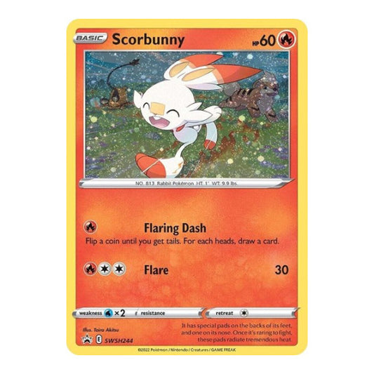 Scorbunny - SWSH244 (Cosmos Holo) (SWSD) #SWSH244 Promo (Holofoil Near Mint) SWSH: Sword & Shield Promo Cards Pokemon: 2019