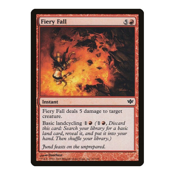 Fiery Fall (CON) #63 Common (Moderately Played) Conflux Magic: The Gathering: 2009