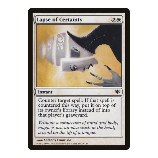 Lapse of Certainty (CON) #9 Common (Lightly Played) Conflux Magic: The Gathering: 2009