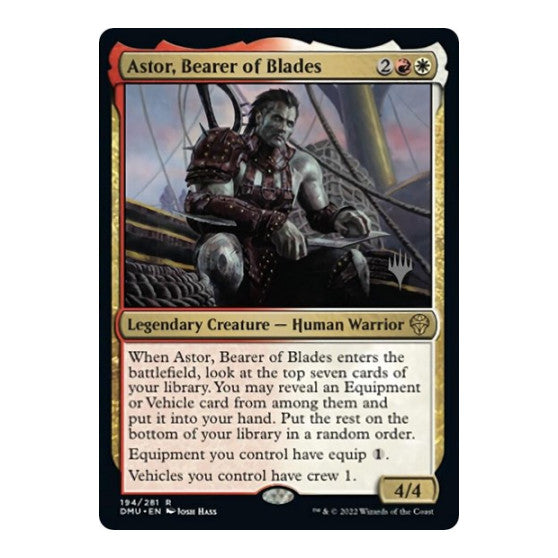 Astor Bearer of Blades (PPDMU) #194 Rare (Lightly Played) Promo Pack: Dominaria United Magic: The Gathering: 2022