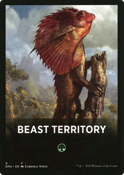 Beast Territory Theme Card (DMU) #9 T Dominaria United Magic: The Gathering: 2022