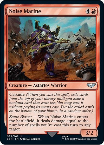 Noise Marine (40K) #82 Uncommon (Lightly Played) Universes Beyond: Warhammer 40,000 Magic: The Gathering: 2022