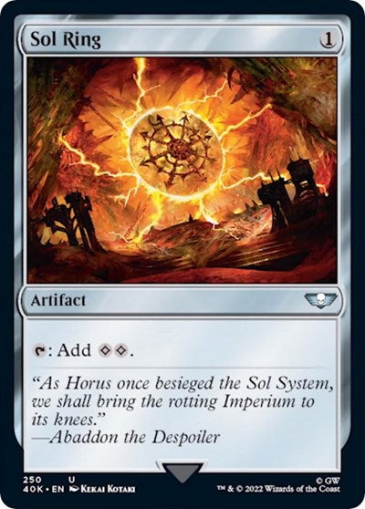 Sol Ring 250 (40K) #250 Uncommon (Lightly Played) Universes Beyond: Warhammer 40,000 Magic: The Gathering: 2022