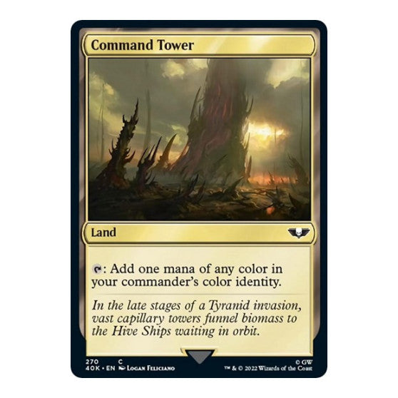 Command Tower 270 (40K) #270 Common (Lightly Played) Universes Beyond: Warhammer 40,000 Magic: The Gathering: 2022