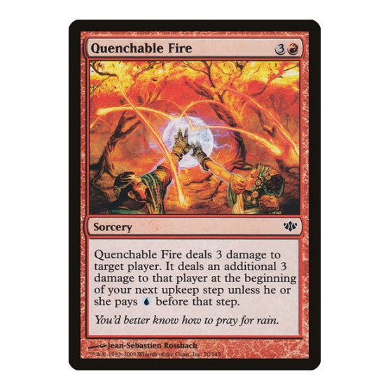 Quenchable Fire (CON) #70 Common (Lightly Played) Conflux Magic: The Gathering: 2009