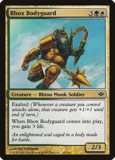 Rhox Bodyguard (CON) #122 Common (Moderately Played) Conflux Magic: The Gathering: 2009