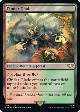 Cinder Glade (40K) #269 Rare (Lightly Played) Universes Beyond: Warhammer 40,000 Magic: The Gathering: 2022
